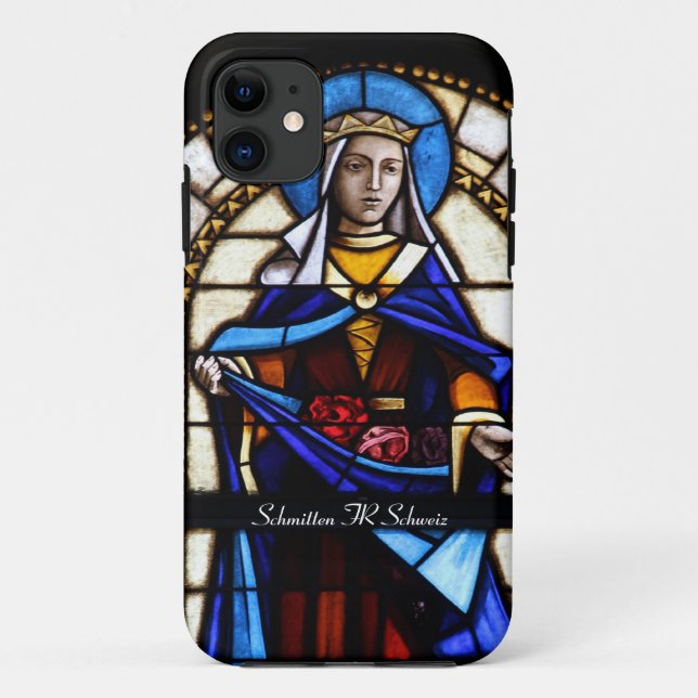 Kirchenfenster Schmitten FR Schweiz Case-Mate iPhone Hülle (Rückseite)