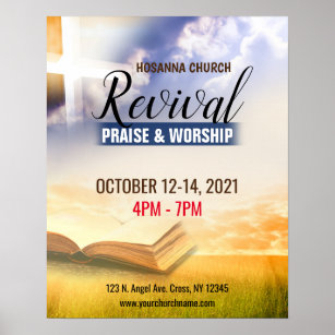 Kirchengeehrter Dienst Revival Poster