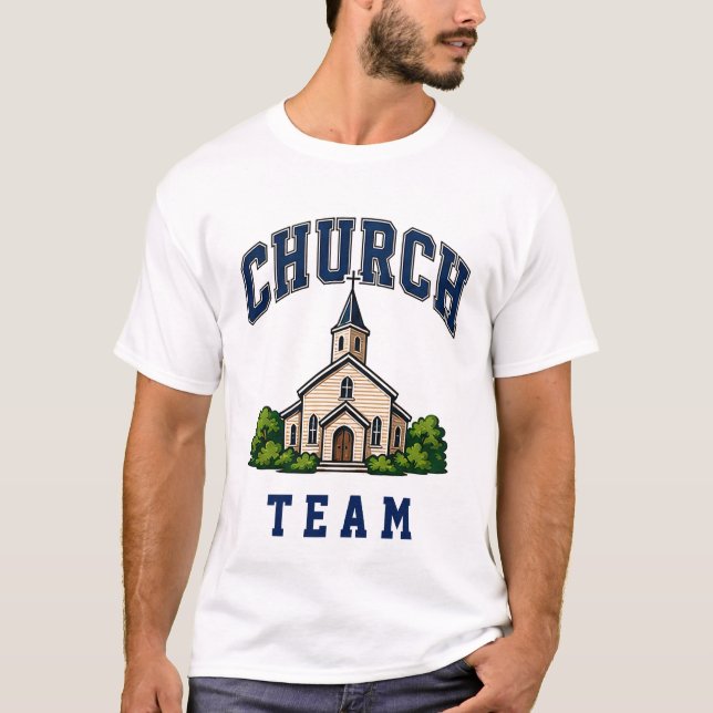 ⛪ Kirchengemeinde-Team-Typografie 👕 T-Shirt (Vorderseite)