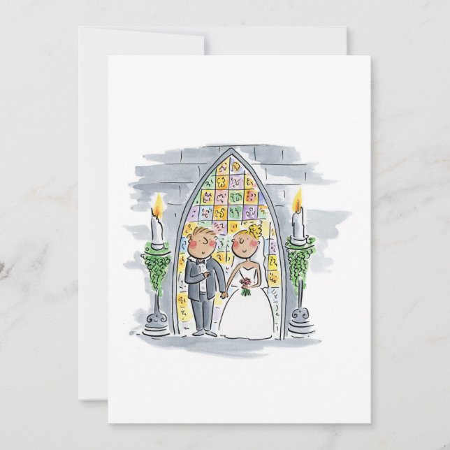 Kirchenhochzeit Einladung (Vorderseite)