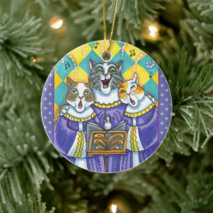 KIRCHENKATZEN UND MÄUSCHENKÖRPER KERAMIK ORNAMENT