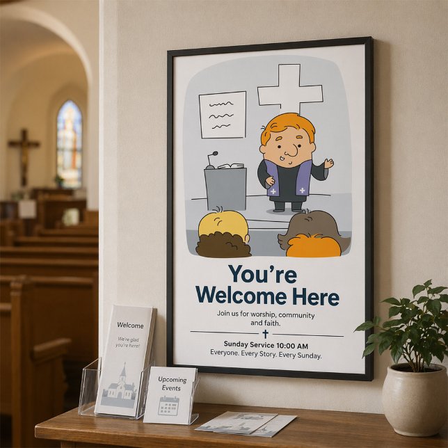 Kirchenminister predigt poster (Von Creator hochgeladen)