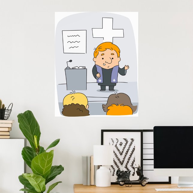 Kirchenminister predigt poster (Von Creator hochgeladen)