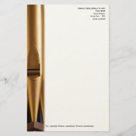 Kirchenmusikerbriefkopf mit Rohr Briefpapier