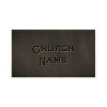 Kirchenname BLACK Leather Grunge Christlich