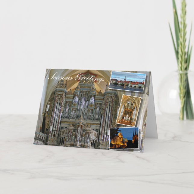 Kirchenorgan Erfurts Prediger Feiertagskarte (Vorderseite)