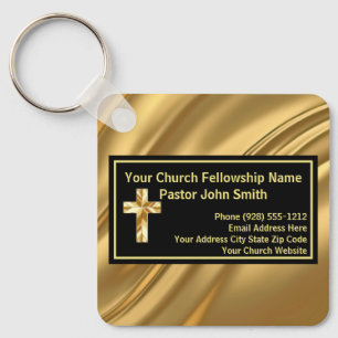 Kirchenpastor Elegant Gold und Schwarz Schlüsselanhänger