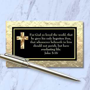 Kirchenpastor Gold und Schwarz KJV Evangelistenkar Visitenkarte