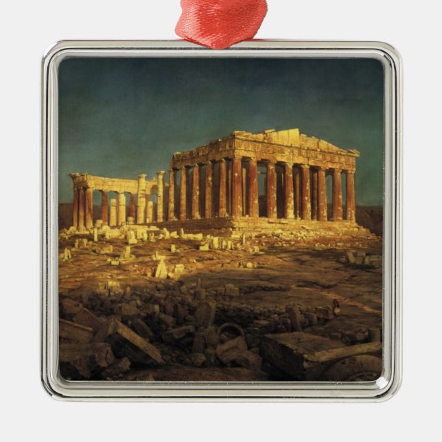 Kirchenschmuck "Parthenon" Silbernes Ornament (Vorne)