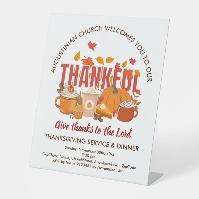 KIRCHENSERVICE UND Erntedank - Empfang Sockelschild (Vorderseite)