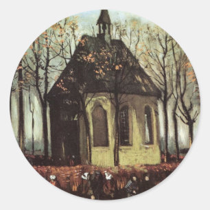 Kirchgemeinde in Nuenen von Vincent van Gogh Runder Aufkleber
