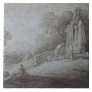 Kirchhof Thomas Gainsboroughs mit Zahl Conte Fliese
