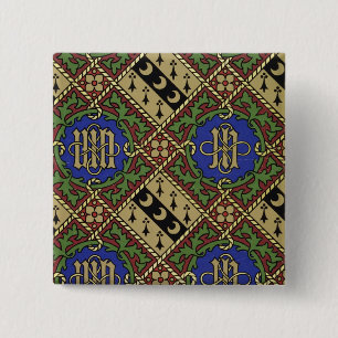 Kirchlicher Tapetenentwurf des Diamantdruckes Button
