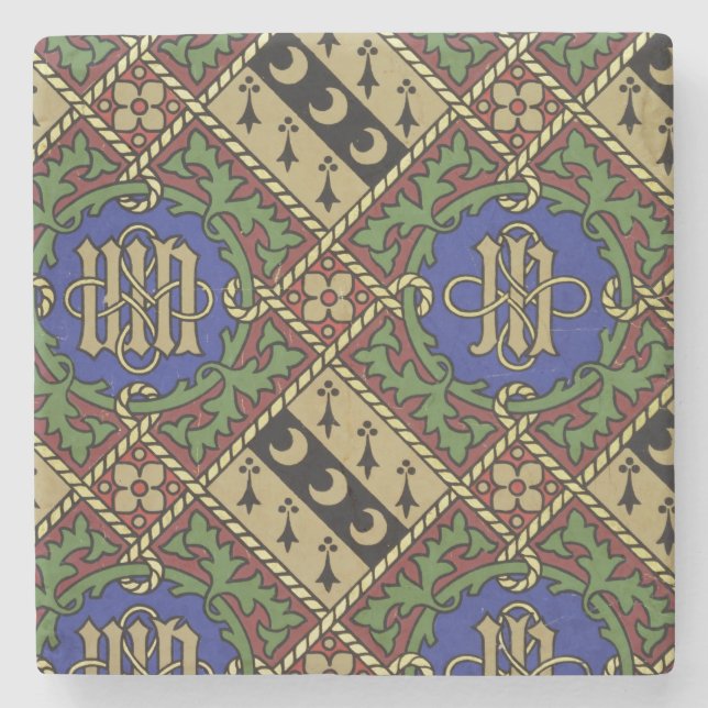 Kirchlicher Tapetenentwurf des Diamantdruckes Steinuntersetzer (Vorderseite)