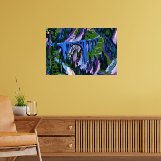 Kirchner - Brücke bei Wiesen Poster (Wohnzimmer 2)