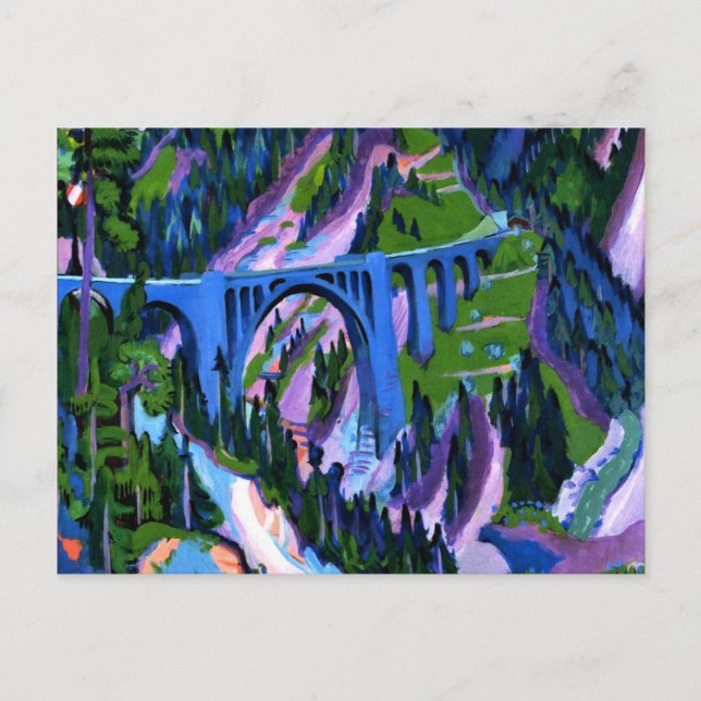 Kirchner - Brücke bei Wiesen Postkarte (Vorderseite)