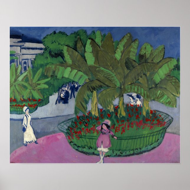 Kirchner - Der Boskett Albertplatz in Dresden Poster (Vorne)