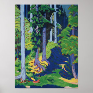Kirchner - Forest Räume Poster
