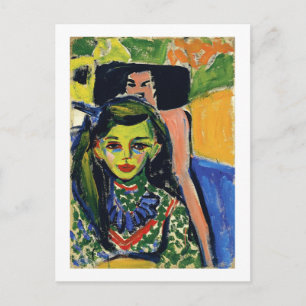 Kirchner Fränzi vor dem gekleideten Vorsitz Postkarte