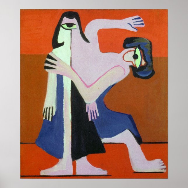 Kirchner - Maskierter Tanz 1928 Poster (Vorne)