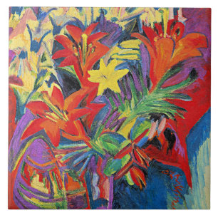 Kirchner - Stillleben mit Lilies Fliese