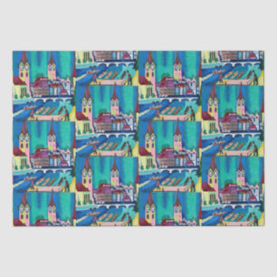 Kirchner Zürcher Stadtlandschaft Expressionistisch Seidenpapier