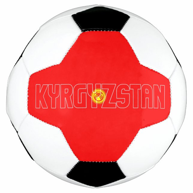 Kirgisistan Flag Adortable Patriotic Fußball (Vorderseite)