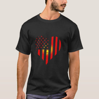 Kirgisistan Herz USA Amerika Kirgisische Republik T-Shirt