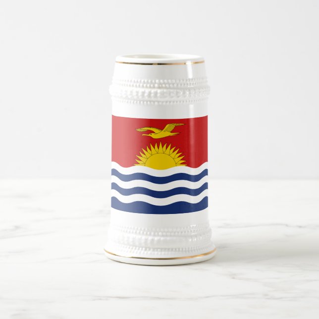 Kiribati-Flagge Bierglas (Mittel)