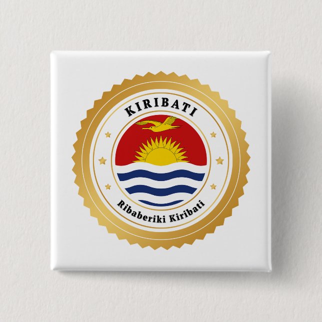 Kiribati-Flagge Button (Vorderseite)