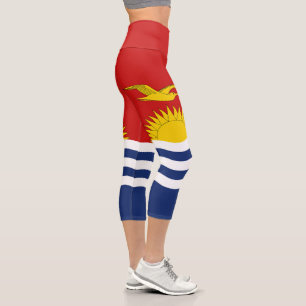 Kiribati-Flagge Capri Leggings