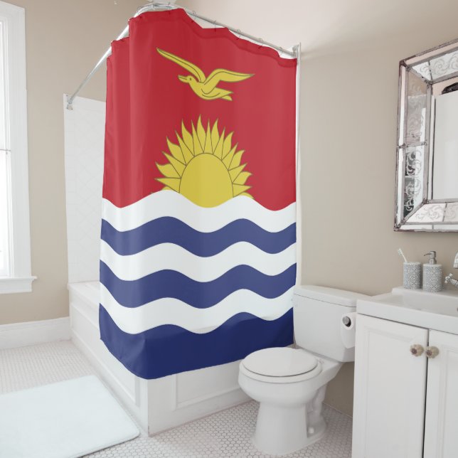 Kiribati-Flagge Duschvorhang (Beispiel)