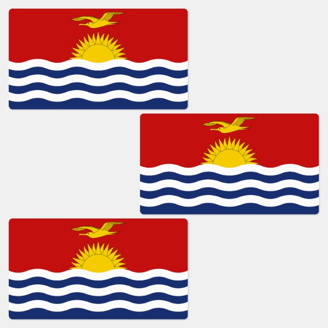 Kiribati-Flagge Etiketten (Gruppe)