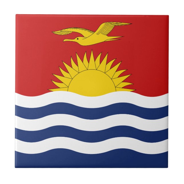 Kiribati-Flagge Fliese (Vorderseite)