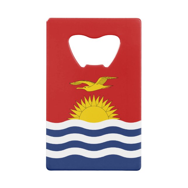 Kiribati-Flagge Geldbeutel Flaschenöffner (Vorderseite)