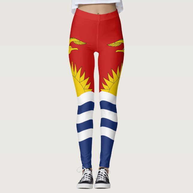 Kiribati-Flagge Leggings (Vorderseite)