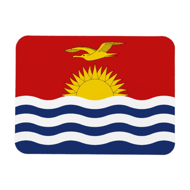Kiribati-Flagge Magnet (Horizontal)