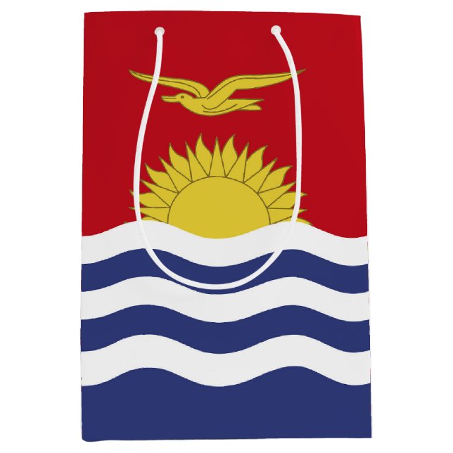 Kiribati-Flagge Mittlere Geschenktüte (Vorderseite)