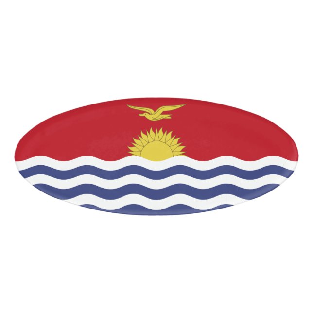 Kiribati-Flagge Namenschild (Vorderseite)