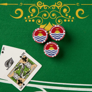 Kiribati-Flagge Pokerchips