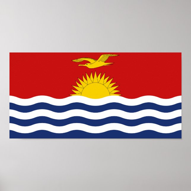 Kiribati-Flagge Poster (Vorne)