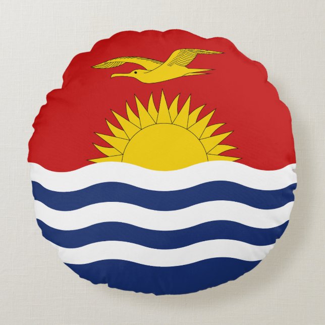Kiribati-Flagge Rundes Kissen (Vorderseite)