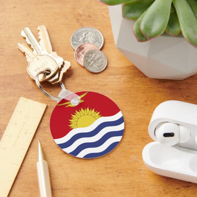 Kiribati-Flagge Schlüsselanhänger (Schreibtisch)