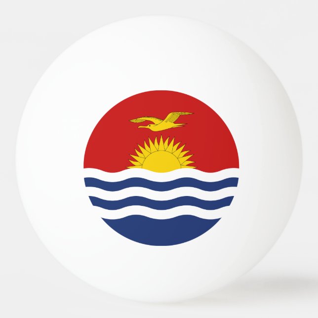 Kiribati-Flagge Tischtennisball (Vorderseite)