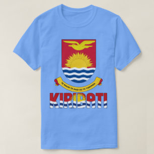 Kiribati-Flagge und Wappen patriotisch T-Shirt