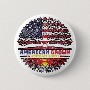 Kiribati I-KiribKiribati American USA Tree Roots Button