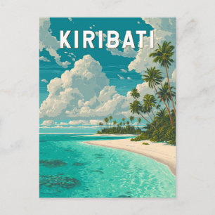 Kiribati Illustration Reise Kunst Vintage Postkarte