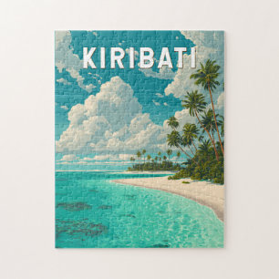 Kiribati Illustration Reise Kunst Vintage Puzzle