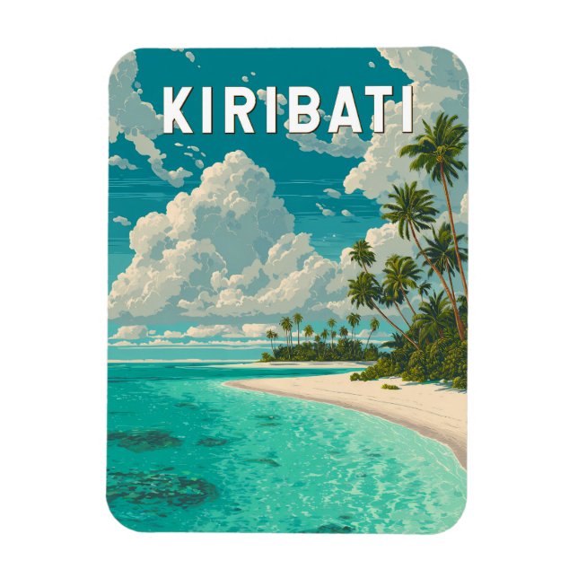 Kiribati Illustration Travel Art Vintage Magnet (Vertikal)