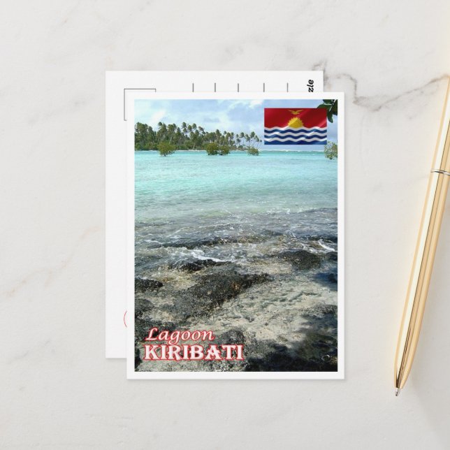 Kiribati - Lagoon - Panorama - Postkarte (Vorderseite/Rückseite Beispiel)